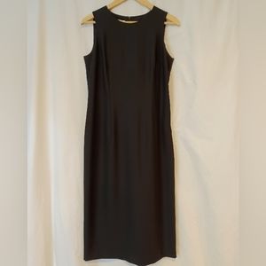 Talbots Sleeveless Crepe Sheath Tailored Career Dress Size 10